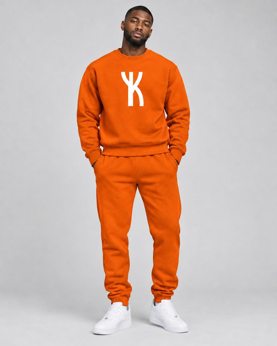 Crest Sweatsuit in Orange