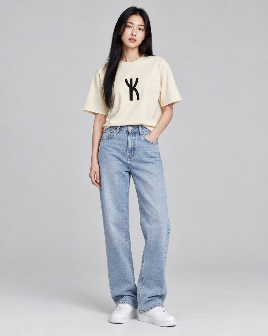 Women’s Crest T-Shirt in Cream